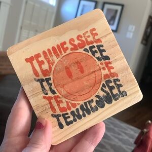 Tennessee themed wooden handmade coaster